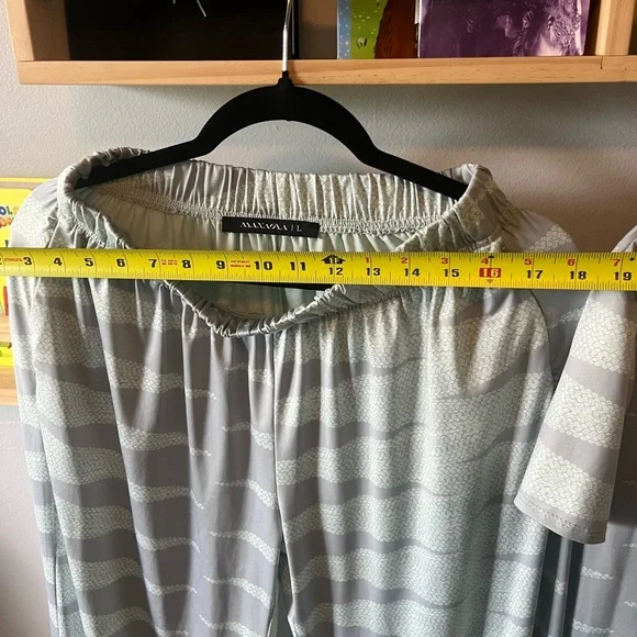 Manaola Gray Striped Pants and Top Set - Picture 10 of 12